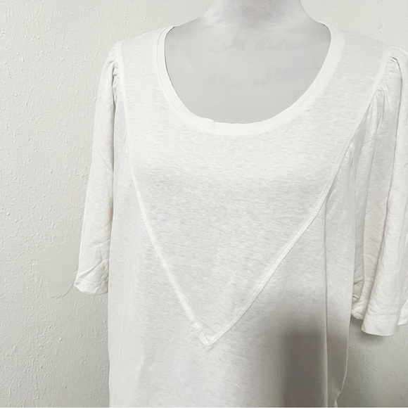 Wrap London White Hemp & Organic Cotton Short Sleeve Tee T-shirt Women’s 12 EUC - Picture 2 of 7